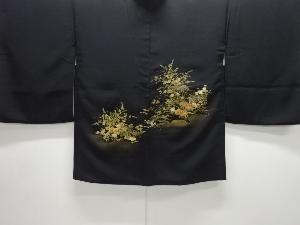 屋敷に草花模様絵羽織